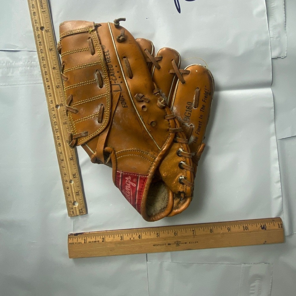 Rawlings‎ G160 Baseball Glove Youth Left Hand Throw Brown Leather
